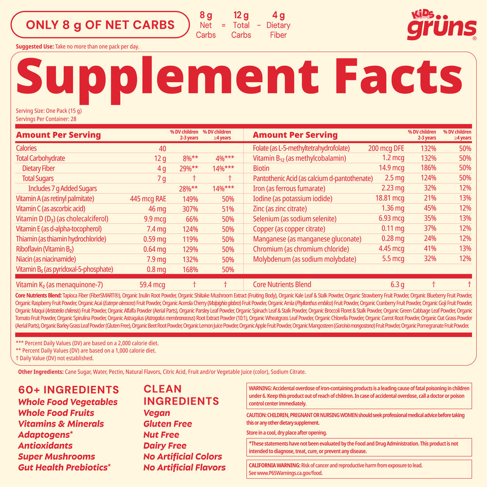 Grtins Kids Superfood Gummies